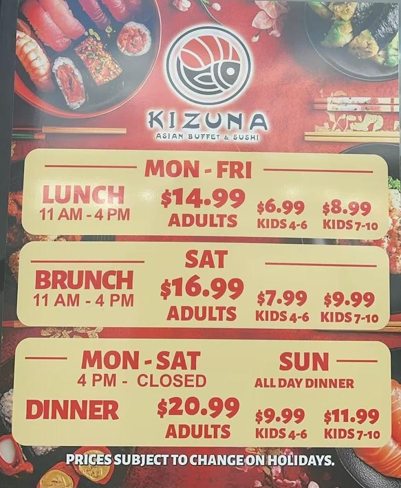 Kizuna Asian Buffet & Sushi Menu image 1