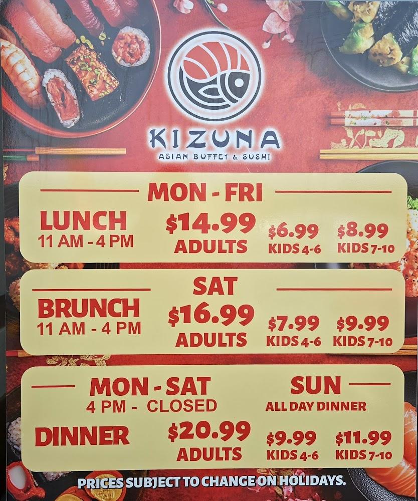 Kizuna Asian Buffet & Sushi Menu image 2